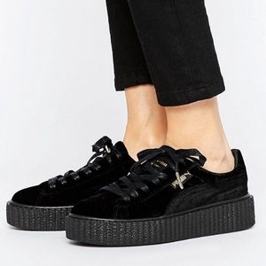 Puma Fenty Black Velvet Creeper Shoes